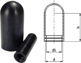 Ribbed EPDM Caps