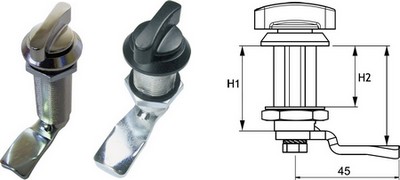 Qtr Turn Latch with Wingknob - Long Housing