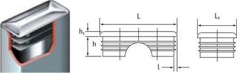 Chrome-Plated Cap Rectangular Inserts